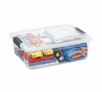 Superio Clear Storage Box with Lid, 16 Quart Plastic Container Bins for Organizing, Stackable Crates, BPA Free, Non Toxic, Odor Free, Organizers for Home, Office, School, and Dorm