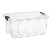 Superio Clear Storage Box with Lid, 20 Quart Plastic Container Bins for Organizing, Stackable Crates, BPA Free, Non Toxic, Odor Free, Organizers for Home, Office, School, and Dorm