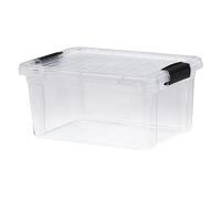 Superio Clear Storage Box with Lid, 6.75 Quart Plastic Container Bins for Organizing, Stackable Crates, BPA Free, Non Toxic, Odor Free, Organizers for Home, Office, School, and Dorm