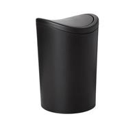 Superio Modern Bathroom Trash Can, Black