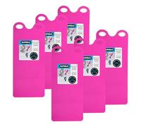 Superio Snow Slider Mat, Flexible Snow Sled Flying Carpet, Roll up Sleds for Kids and Adults 54" Lightweight Plastic Snowboard Sled (Pink), 6 Pack