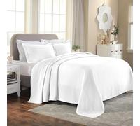 Superior 100% Cotton Bedspread in, White, King