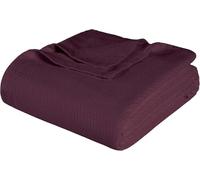 Superior 100% Cotton Blanket Oversized Throw, Woven Blanket for Couch, Bed, Bedding, Farmhouse, Home Essentials, Cute and Cozy Bohemian Blankets, Herringbone Weave, Throw, Plum