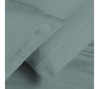 Superior 100% Egyptian Cotton 650 Thread Count Pillowcases, Set of 2 Pillow Cases, Modern Solid Pillow Case Cover, Ultra-Soft Comfort Basics, Bedding Essentials, Bed Accents, King Size, Teal