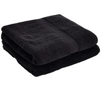 Superior 2-Piece Black Long-Staple Combed Cotton Bath Towel Set, 30" x 55", 900 GSM