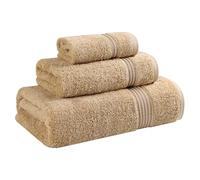 Superior 3-Piece Egyptian Cotton Towel Set, Toast: Bath, Hand, Face Towels Long-Staple Combed Cotton
