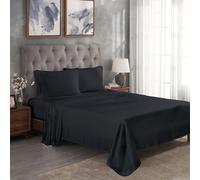 Superior 300 Thread Count King Sheet Set, 100% Modal, Solid, Black, Beechwood, 36.8x6.4x25.4 cm