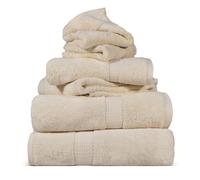 Superior 6 Piece Egyptian Cotton Towel Set Includes 2 Bath Towels, 2 Hand Towels, 2 Face Towels/Washcloths, Ultra Soft Luxury Towels, Thick Plush Essentials, Guest Bath, Spa