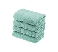 Superior 900 Gram 100% Premium Long-Staple Combed Cotton 4-Piece Hand Towel Set, Seafoam