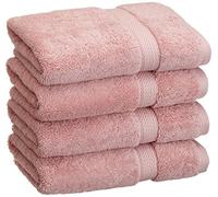 Superior 900 Gram 100% Premium Long-Staple Combed Cotton 4-Piece Hand Towel Set, Tea Rose