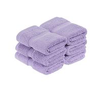 Superior 900 Gram 100% Premium Long-Staple Combed Cotton 6-Piece Face Towel Set, Purple