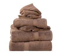 Superior 900 Gram Long-Staple Combed Cotton 6-Piece Towel Set, Chocolate