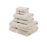 Superior 900 Madison TS Hand Towel Set, Cotton, Stone, 6 Piece Towel