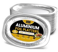 Superior Aluminium Foil Party Platters for Events, Large 35x23cm Pack of 20