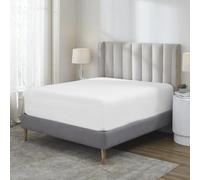 Superior Apus Cotton Bed Sheet, Sateen Weave, Soft Bedding, Modern Luxury, Comfortable, Easy Care Home Decor Essentials, Solid Design, 20" Deep Pocket Fitted Sheet, King, White