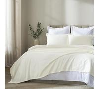 Superior Apus Cotton Sheet Set, Sateen Weave, Soft Bedding, Modern Luxury, Comfortable, Easy Care Home Decor Essentials, Solid Design, 15" Deep Pocket Sheet Set, King, Ivory