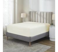 Superior Apus Cotton Sheet Set, Sateen Weave, Soft Bedding, Modern Luxury, Comfortable, Easy Care Home Decor Essentials, Solid Design, 18" Deep Pocket Sheet Set, Queen, Ivory