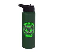 Superior Being Cat Stuff | Cat Mom & Dad Pet Black Cat Stainless Steel Insulated Water Bottle