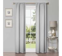 Superior Blackout Curtains, Room Darkening, Bedroom, Drapes, Kitchen, Living Room Window Accents, Sun Blocking, Thermal, 2 Pack, Rod Pocket, Solid Blackout Curtains, Set of 2, 26" x 84", Marshmellow