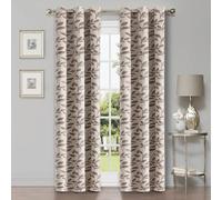 Superior Blackout Curtains, Room Darkening Window Accent for Bedroom, Sun Blocking, Thermal, Modern Bohemian Curtains, Leaves Collection, Set of 2 Panels, Rod Pocket - 42 in x 84 in, Espresso