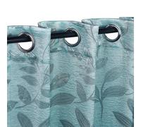 Superior Blackout Curtains, Room Darkening Window Accent for Bedroom, Sun Blocking, Thermal, Modern Bohemian Curtains, Leaves Collection, Set of 2 Panels, Rod Pocket - 52 in x 84 in, Green Lily