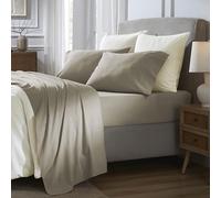 Superior Carmen 100% Cotton Relaxed Vintage Wash Sheet Set, Lightweight Crisp Percale Sheets, 1 Flat Sheet, 1 Elastic Deep Pocket Fitted Sheet, 2 Pillowcases, Boho Chic Bedroom, California King, Taupe