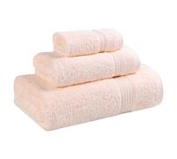 Superior Collection 100% Premium Long-Staple Combed Cotton 3-Piece Towel Set, Peach