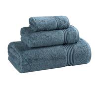 Superior Collection 100% Premium Long-Staple Combed Cotton 3-Piece Towel Set, Sapphire