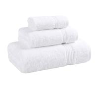 Superior Collection 100% Premium Long-Staple Combed Cotton 3-Piece Towel Set, White