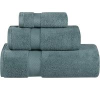Superior Collection 100% Zero Twist Cotton Super Soft and Absorbent 3-Piece Towel Set, Jade