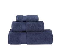 Superior Collection 100% Zero Twist Cotton Super Soft and Absorbent 3-Piece Towel Set, Midnight
