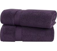 Superior Collection 100% Zero Twist Cotton Super Soft and Absorbent Bath Sheet Set, Grape Seed (Set of 2)