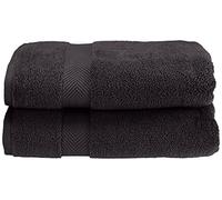 Superior Collection 100% Zero Twist Cotton Super Soft and Absorbent Bath Towel Set, Black (Set of 2)