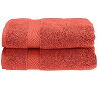 Superior Collection 100% Zero Twist Cotton Super Soft and Absorbent Bath Towel Set, Coral (Set of 2)