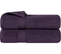 Superior Collection 100% Zero Twist Cotton Super Soft and Absorbent Bath Towel Set, Grape Seed (Set of 2)