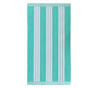 Superior Collection Combed Cotton Luxurious Jacquard Beach Towels, Mint Cabana Stripe, Oversized