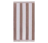 Superior Collection Combed Cotton Luxurious Jacquard Beach Towels, Taupe Cabana Stripe, Oversized