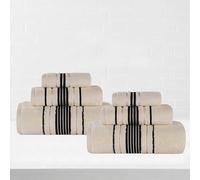 Superior Cotton 6 Piece Towel Set, 2 Bath, 2 Hand, 2 Washcloth/Face Towels, Quick Dry, Home Essentials, Shower, Spa, Luxury Plush Soft Absorbent Towels, Zero-Twist, Solid, Sadie Collection, Ivory
