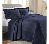 Superior Cotton Bedspread, Navy Blue, Twin