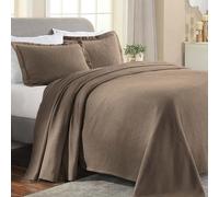 Superior Cotton Bedspread, Taupe, Queen