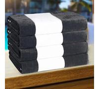 Superior Cotton Striped Beach Towels, Colorful Towels for Adult, Kid, Pool, Swimming, Sand, Travel, Large Oversized, Absorbent, Fast Drying, Bath Basics