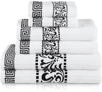 Superior Decorative Athens 6-Piece Cotton Bath Towel Set, Black