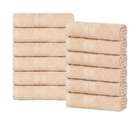 Superior Eco-Friendly Face Towel Set, Cotton, Camel, 33 x 33 cm, 12-Piece