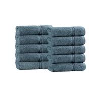 Superior Egyptian Cotton 10-Piece Face Towel Set, Sapphire