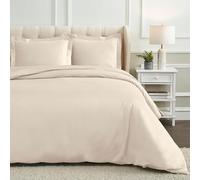 Superior Egyptian Cotton 1200 Thread Count Duvet Cover Set - Luxurious Soft Comforter Cover, Premium Bedding Essentials with Button Closure, Includes 1 Cover & 2 Shams, Full/Queen, Ivory