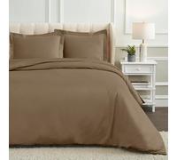 Superior Egyptian Cotton 1200 Thread Count Duvet Cover Set - Luxurious Soft Comforter Cover, Premium Bedding Essentials, Button Closure, Includes 1 Cover & 2 Shams, King/California King, Taupe