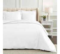 Superior Egyptian Cotton 1200 Thread Count Duvet Cover Set - Luxurious Soft Comforter Cover, Premium Bedding Essentials, Button Closure, Includes 1 Cover & 2 Shams, King/California King, White