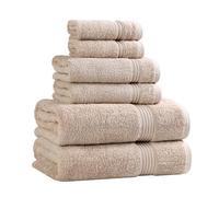 Superior Towel Set, Cotton, Taupe, 6 Piece
