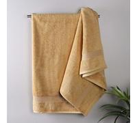 Superior Egyptian Cotton Bath Towel Set, Home Bathroom Towels, Master, Guest Bath, Decor Essentials, Quick Dry, Absorbent, Large Body Towels, Spa, Hotel, Resort, Adult, Kids, Set of 2, Gold