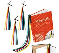 Superior Essentials Magnetic Bible Bookmark - Genuine Leather, Attachable Bible Ribbon Bookmarks for Book Lovers with 5 Strings - No More Flipping Pages Using Our Bible Page Marker (3PC, Rainbow)